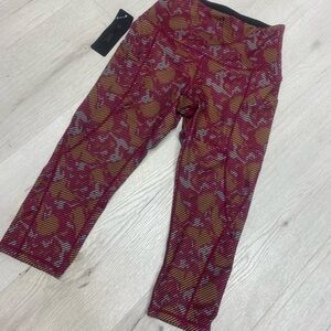 Stylish Pink and Orange Patterned Capris